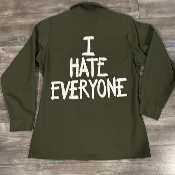 JAC VANEK army jacket I HATE EVERYONE size small - Picture 5 of 14